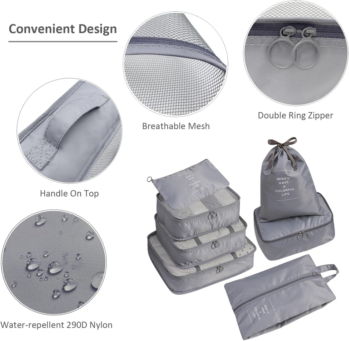 7-in-1 Multipurpose Travel Organizer Set