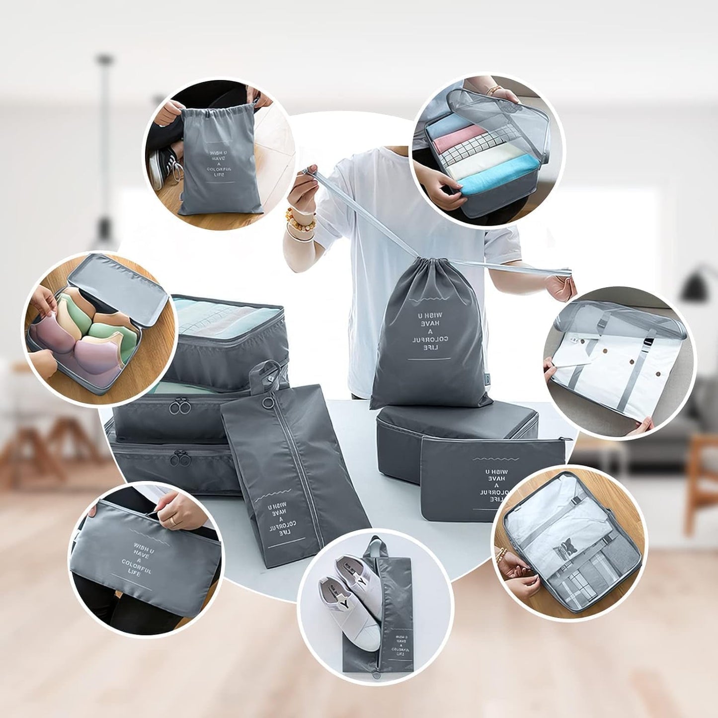 7-in-1 Multipurpose Travel Organizer Set