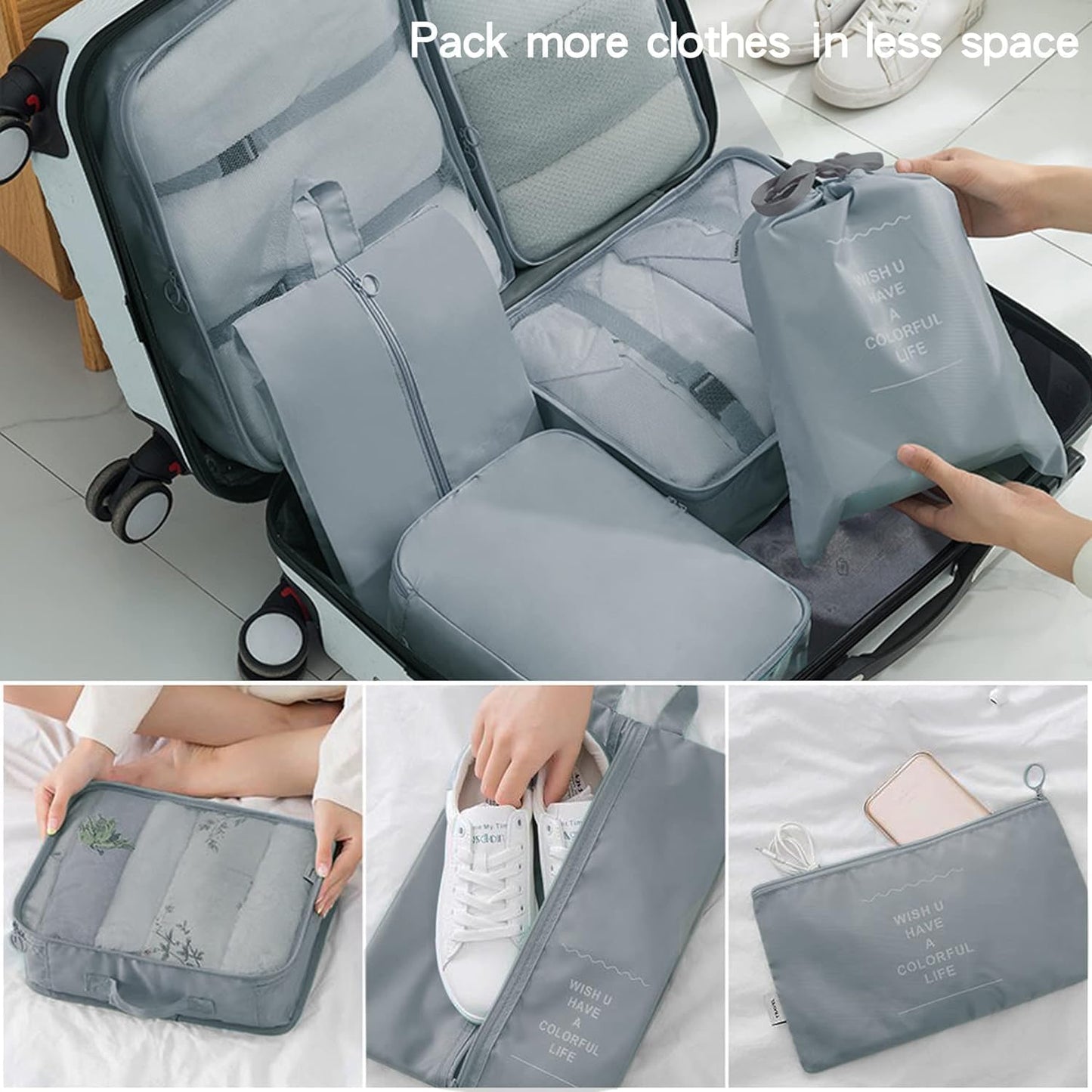 7-in-1 Multipurpose Travel Organizer Set